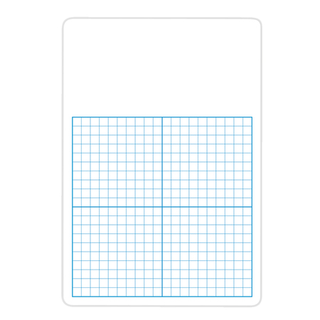 FLIPSIDE 0.5" Graph Dry Erase Board, 11" x 16", PK12 11262